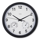 Стенен часовник "Malta", диаметър 25 см, тих, Термометър / Хигрометър