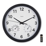 Стенен часовник "Malta", диаметър 25 см, тих, Термометър / Хигрометър