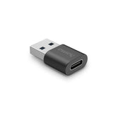 Адаптер HAMA USB-A мъжко - USB-C женско, USB 3.2 Gen 2, 10 Gbit/s, Черен