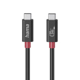 HAMA Кабел USB-C еMarker, USB 4 Gen 4, 80 Gbit/s, 1 м, 5 A, 240 W ,черен