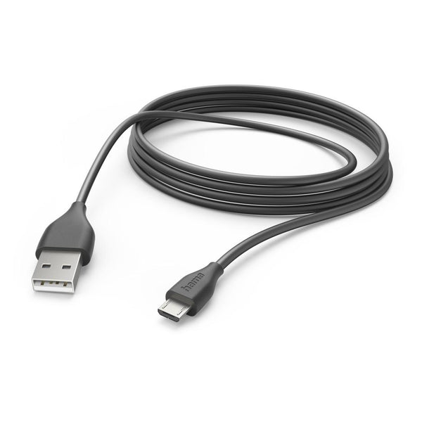 HAMA Кабел за зареждане, USB-A - Micro-USB, 3 m, черен