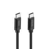 Hama Кабел за зареждане, "Fabric", USB-C - USB-C, 100 W, 1.5 m, Nylon, black