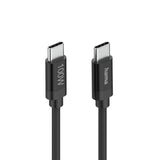 Hama Кабел за зареждане, "Fabric", USB-C - USB-C, 100 W, 1.5 m, Nylon, black