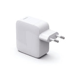 HAMA Бързо зарядно, 65 W, GaN, 2x USB-C, с разтегателен кабел 0.7м, бял
