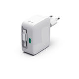 HAMA Бързо зарядно, 65 W, GaN, 2x USB-C, с разтегателен кабел 0.7м, бял