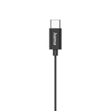 HAMA Слушалки "Classy", USB-C, накрайници, микрофон, защита от прегъване на кабела, черни