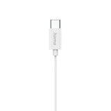 HAMA Слушалки "Season II" USB-C, накрайници, микрофон, защита от прегъване на кабел, бял