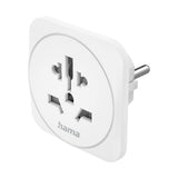 Travel Adapter тип E и F, 3-пинов, универсален, от цял свят към Европа, бял