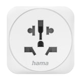 Travel Adapter тип E и F, 3-пинов, универсален, от цял свят към Европа, бял