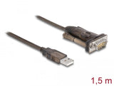 Адаптер Delock USB 2.0 Type-A - Serial RS-232 D-Sub 9 pin мъжко, 1.5 m