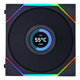 Комплект 3 броя Вентилатор Lian Li UNI FAN TL LCD 120mm - Black