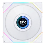 Комплект 3 броя Вентилатор Lian Li UNI FAN TL Reverse LCD 120mm - White