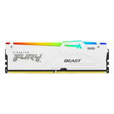 Памет Kingston FURY Beast White RGB 32GB (2x16GB) DDR5 6000MHz CL30 KF560C30BWEAK2-32 - XMP