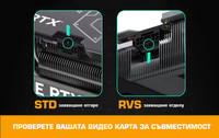 EZDIY-FAB адаптер за видеокарта 12VHPWR 600W - RVS 180° Black