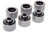Комплект фитинги Alphacool HT 16mm - G1/4, 90°, Хром, 6-pack