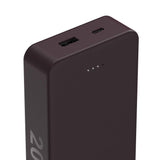 HAMA Външна батерия "Colour 20", 20000 mAh, 2 изхода: USB-C, USB-A, тъмно червена