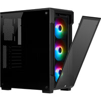 Кутия Corsair iCUE 220T RGB Smart Mid Tower, Tempered Glass, Черна