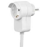 Удължителен кабел HAMA Powerplug, Шуко мъжко, Шуко женско, Допълнителен контакт, 3.0 m, Бял