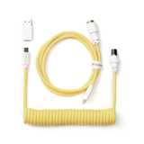 Кабел за клавиатура Keychron Coiled Aviator Straight Custom USB Cable, USB-C - USB-C Yellow