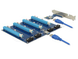 Конвертор Delock Riser Card PCI Express x1 > 4 x PCIe x16 with 60 cm USB cable
