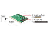 Конвертор DeLock, 2.5" SATA 22 pin - M.2 key B - 7 mm