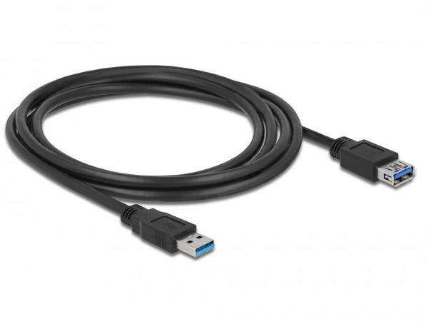 Delock Кабел удължителен екраниран USB 3.0 Type-A мъжко > USB 3.0 Type-A женско 2.0 m black