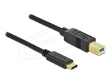 Кабел Delock USB-A 3.0 мъжко - USB-B мъжко, 5 м, 5 Gbps, Premium, Черен