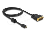 Delock Кабел micro HDMI мъжко към DVI-D мъжко, 1 m