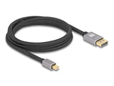 Delock Кабел Mini DisplayPort към DisplayPort, 8K, 60 Hz, 2 m