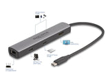 Докинг станция Delock USB 40 Gbps USB Type-C, 8K - HDMI / USB 10 Gbps / 2.5 Gigabit LAN / PD 3.0 100 W