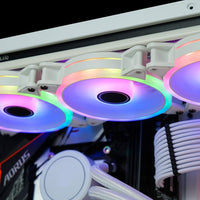 Комплект вентилатори EZDIY-FAB Moonlight White RGB PWM 120mm - 3 Pack