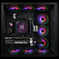 Комплект вентилатори EZDIY-FAB Moonlight Black RGB PWM 120mm - 5 Pack