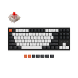 Геймърска механична клавиатура Keychron C1 TKL Gateron G Pro Red Switch, White Backlight