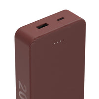 HAMA Външна батерия "Colour 20", 20000 mAh, 2 изхода: USB-C, USB-A, червена