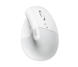 Безжична Мишка Logitech Lift Vertical, for Mac, Ергономична, Бял