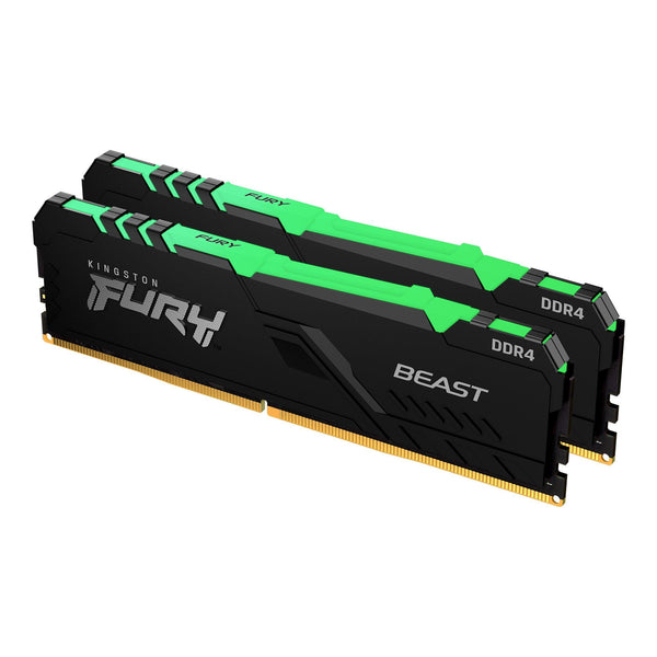 Памет Kingston FURY Beast Black RGB 16GB(2x8GB) DDR4 PC4-24000 3000MHz CL15 KF430C15BBAK2/16