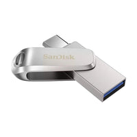 USB памет SanDisk Ultra Dual Drive Luxe, 1TB, USB 3.1 Gen 1, USB-C, Сребрист