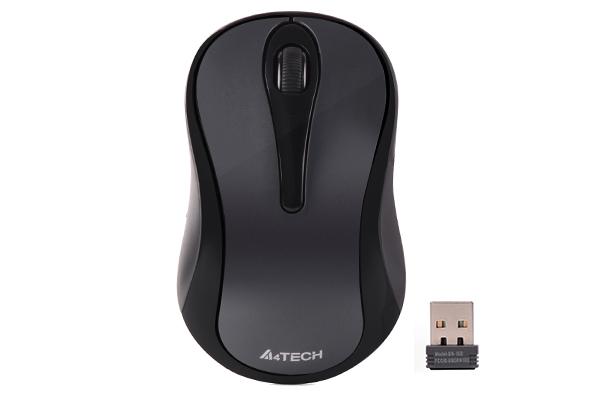 Безжична мишка A4Tech G3-280N-1, V-Track PADLESS, сива, USB