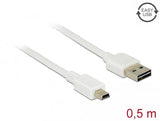 Кабел DeLock EASY, USB 2.0 Type-A мъжко > USB 2.0 Type Mini-B мъжко 0.5 m