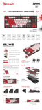 А4tech Геймърска механична клавиатура Bloody Naraka S87  TKL Backlit Red Switch , USB