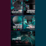 Настолен микрофон FIFINE A8V RGB - Black