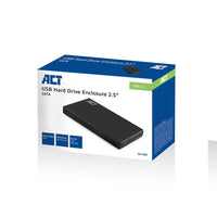 Чекмедже за твърд диск ACT AC1200, SATA, 2.5", USB-C 3.2 Gen1, Черен