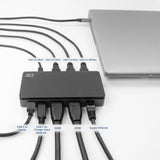 ACT Докинг станция USB-C, 4K, 2 x HDMI, Ethernet, USB-C, 3x USB-A