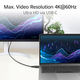 ACT Кабел USB-C - USB-C, 10Gbps, 60W, 0.5 м, конектори - 1x прав и 1x на 90° up/down angled