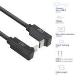 ACT Кабел USB-C 10Gbps, 60W, 1м, конектори на 90° up/down angled