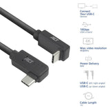 ACT Кабел USB-C - USB-C, 10Gbps, 60W, 1 m, конектори 90° left/right, up/down angled