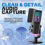 Настолен микрофон FIFINE AM6 RGB - Black