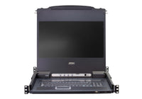 KVM Конзола ATEN CL5716M, 17" 16-Port PS/2-USB VGA Single Rail LCD KVM Switch