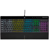 Геймърскa мембранна клавиатура Corsair K55 RGB Pro, USB
