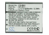 Батерия за фотоапарат SONY  NP BN1  LiIon 3.7V 630mAh Cameron Sino